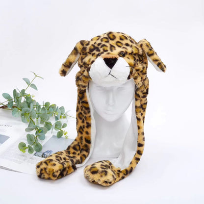 BowLift 丨 Women's Cute Fluffy Plush Hat Movable Ears