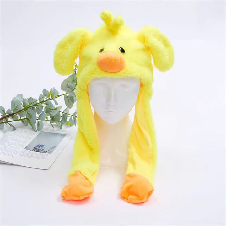 Kalsten 丨 Women's Cute Fluffy Plush Hat Movable Ears