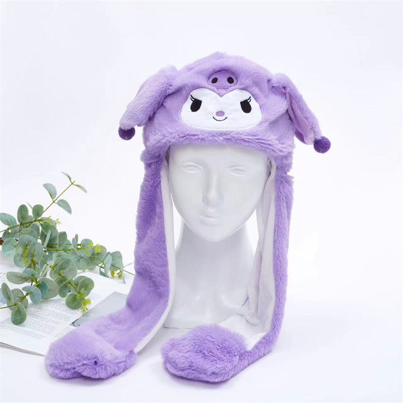 Kalsten 丨 Women's Cute Fluffy Plush Hat Movable Ears