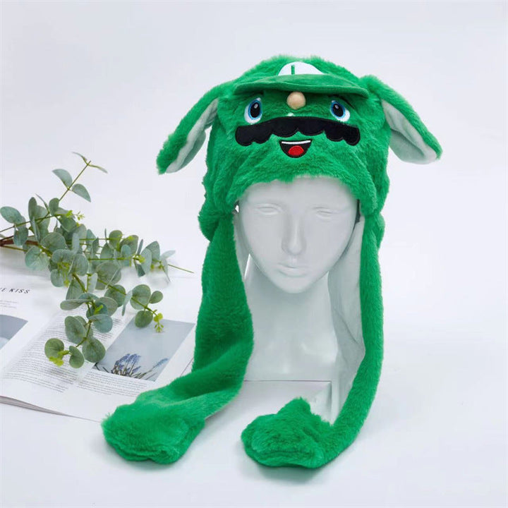Kalsten 丨 Women's Cute Fluffy Plush Hat Movable Ears