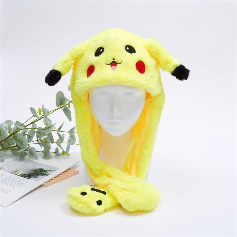 Kalsten 丨 Women's Cute Fluffy Plush Hat Movable Ears