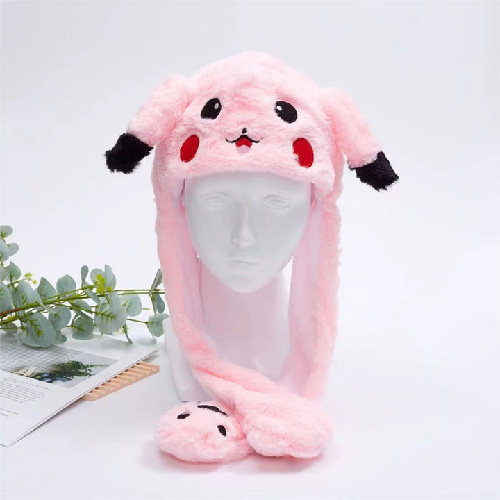 Kalsten 丨 Women's Cute Fluffy Plush Hat Movable Ears