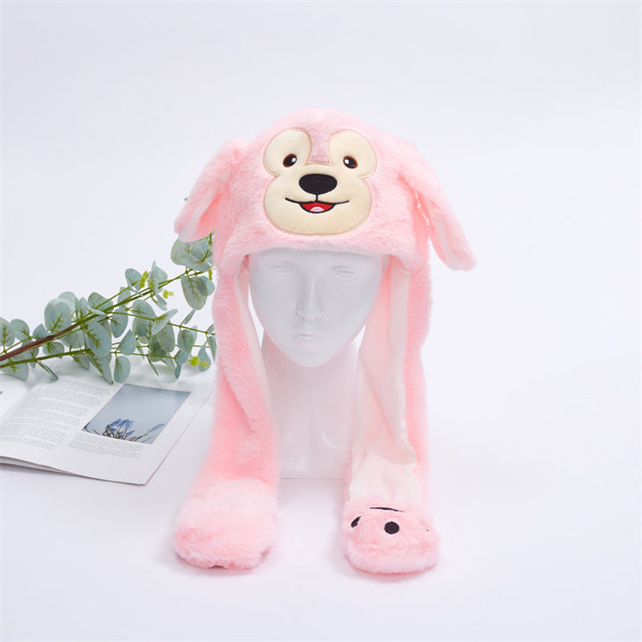 Kalsten 丨 Women's Cute Fluffy Plush Hat Movable Ears