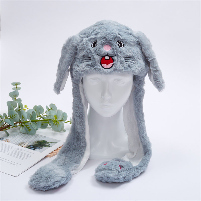 Kalsten 丨 Women's Cute Fluffy Plush Hat Movable Ears