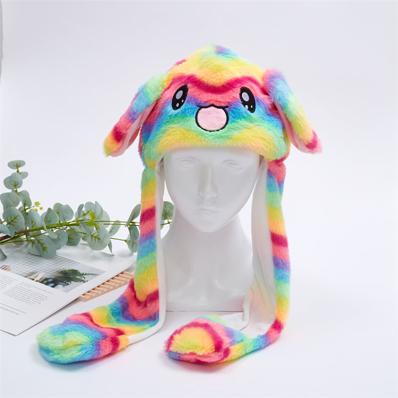 Kalsten 丨 Women's Cute Fluffy Plush Hat Movable Ears