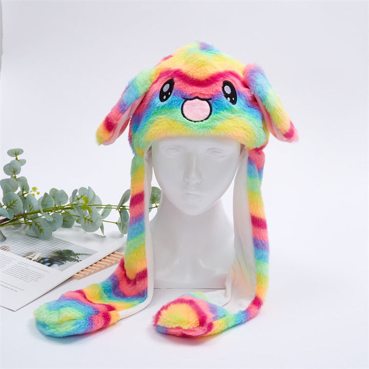 Kalsten 丨 Women's Cute Fluffy Plush Hat Movable Ears