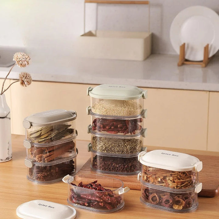 Spice box set stackable with lid | Kalsten