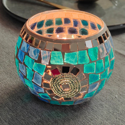 Brehn | European Retro Glass Mosaic Tealight Holder