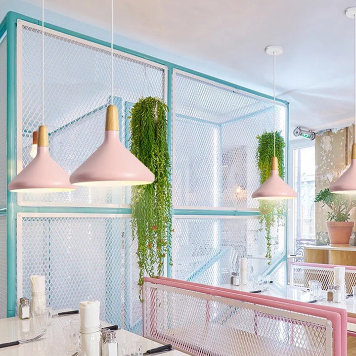 Contemporary Conical Colorful Metal Pendant Lamp | Kalsten