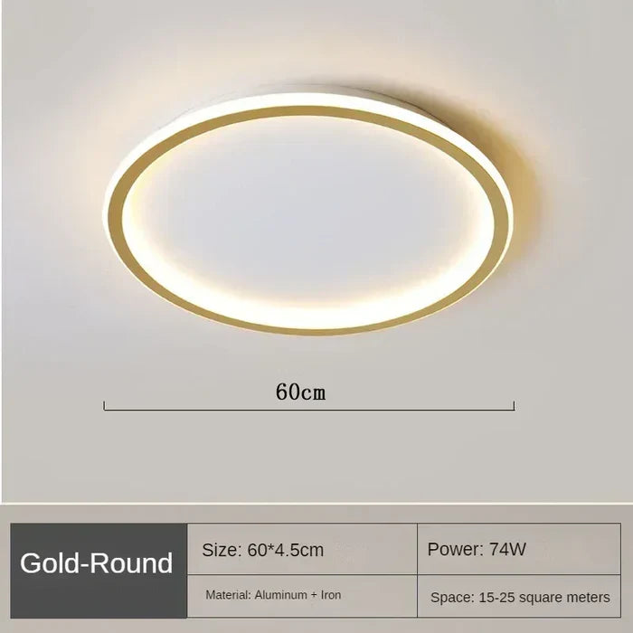 Scandinavian Round Ceiling Lamp - AuroraSphere | Kalsten