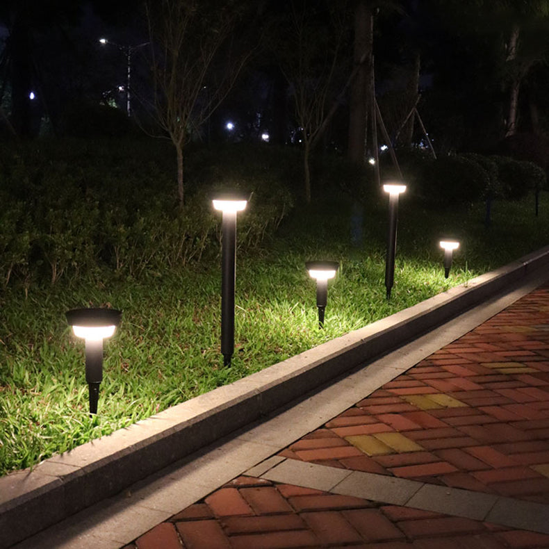 Modern Simplicity Waterproof Solar Round Aluminum Acrylic Outdoor Lights For Garden | Kalsten