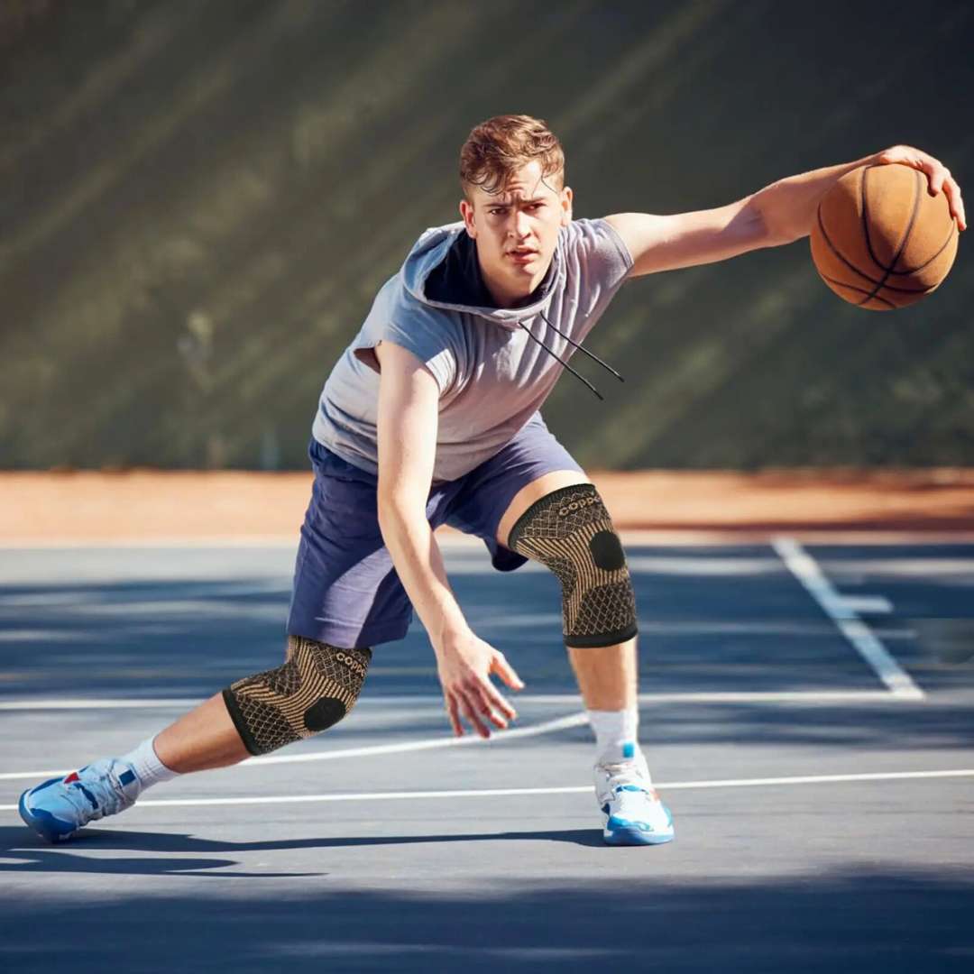CopperFlex Knee Sleeve with Compression | for Pain Relief - Support - Mobility - Perfect for Athletes, Arthritis, Seniors, and Injury Recovery Skanto