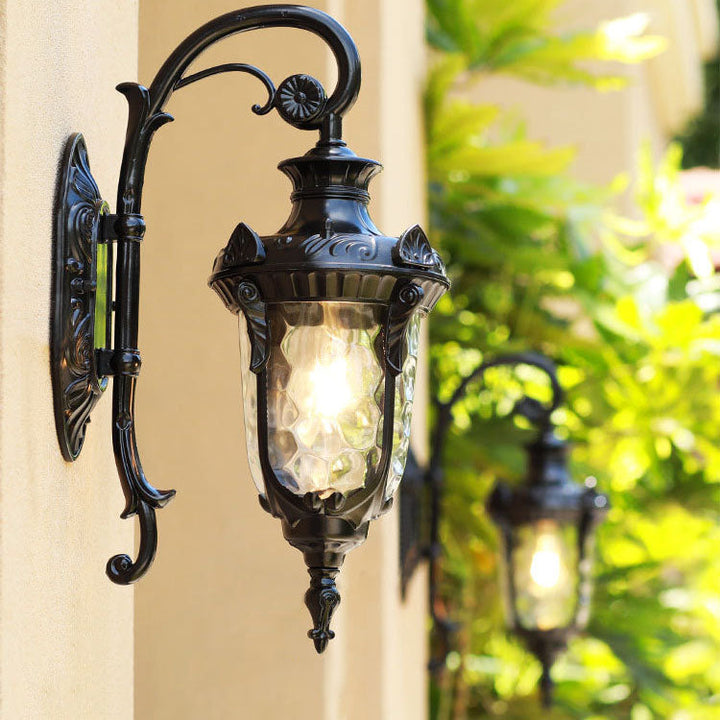 Traditional European Cylinder Lantern Aluminum Glass 1-Light Outdoor Wall Sconce Lamp For Outdoor Patio | Kalsten