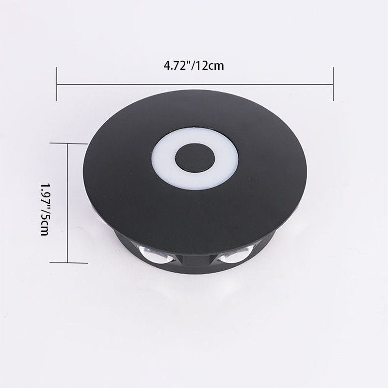 Contemporary Scandinavian Aluminum Round Shade LED Wall Sconce Lamp For Outdoor Patio | Kalsten
