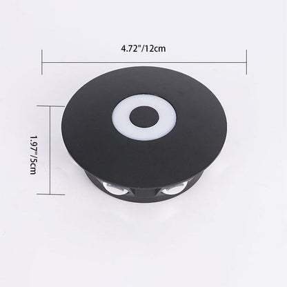 Contemporary Scandinavian Aluminum Round Shade LED Wall Sconce Lamp For Outdoor Patio | Bowlift