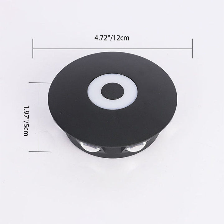 Contemporary Scandinavian Aluminum Round Shade LED Wall Sconce Lamp For Outdoor Patio | Kalsten