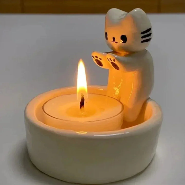 Cat-Shaped Candle Holders