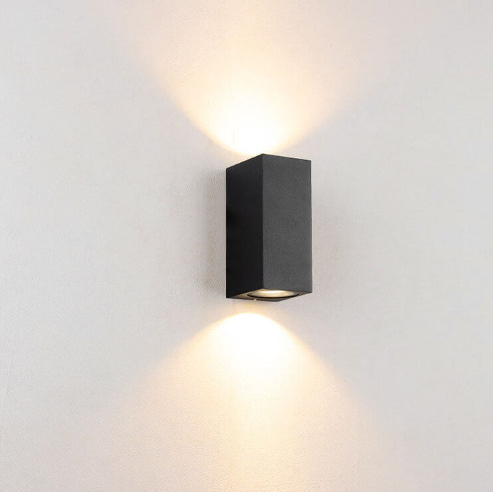 Modern Simple Outdoor Waterproof Aluminum Glass Cylinder 2-Light Wall Sconce Lamp | Kalsten