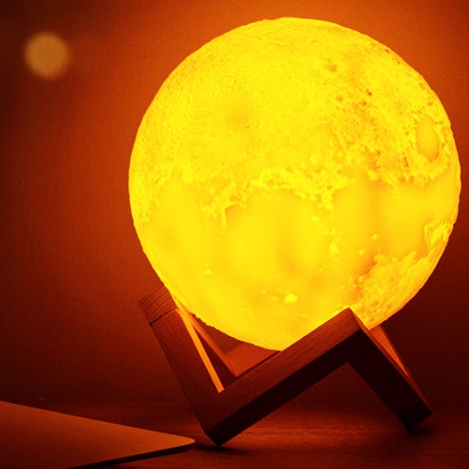 Creative Mini Rechargeable 3D Printed Moon 1-Light LED Table Lamp | Kalsten