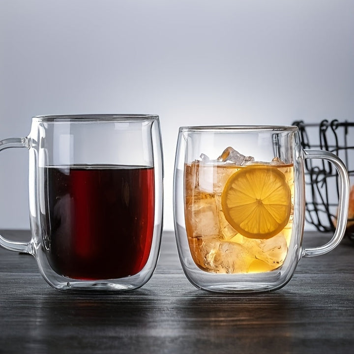 ThermoSip Double-Walled Glass Mug – Borosilicate Glass, Heat Resistant & Elegant | Kalsten
