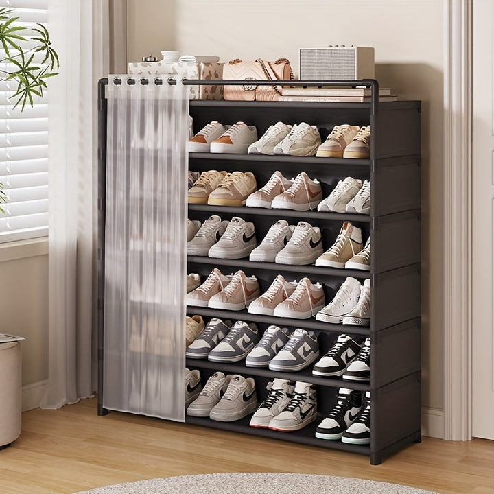 Foldable shoe rack with dust protection 4–7 levels | Kalsten