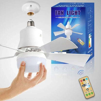 Skanto | 2-in-1 PORTABLE CEILING FAN & LIGHT with Remote Control