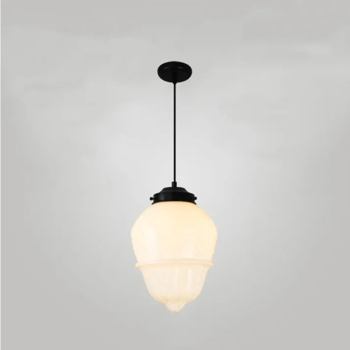 Vintage Geometric Hanging Lamp made of Matte Glass – Retro Pendant Light for Dining Room | Kalsten
