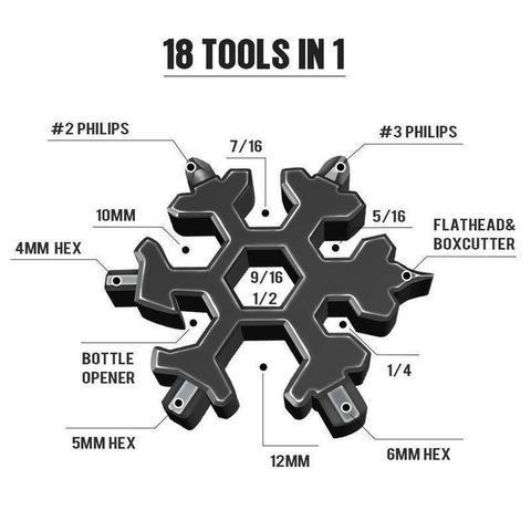 18-in-1 Snowflake Multi Tool | Kalsten