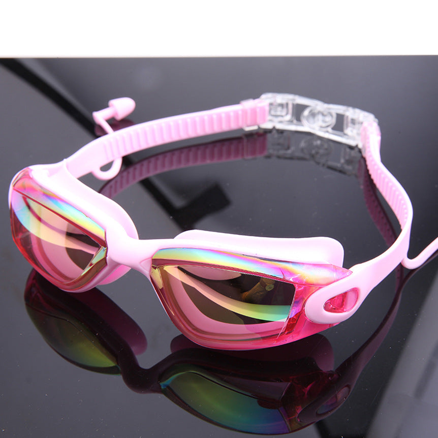 Premium Swim Goggles Set with Adjustable Headband and Protective Cap Kalsten