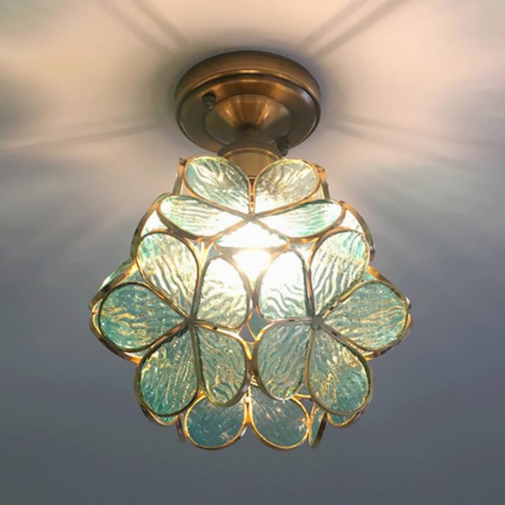 FloralGlow Retro Ceiling Light - Retro Tiffany Ceiling Light for a Enchanting Interior Kalsten