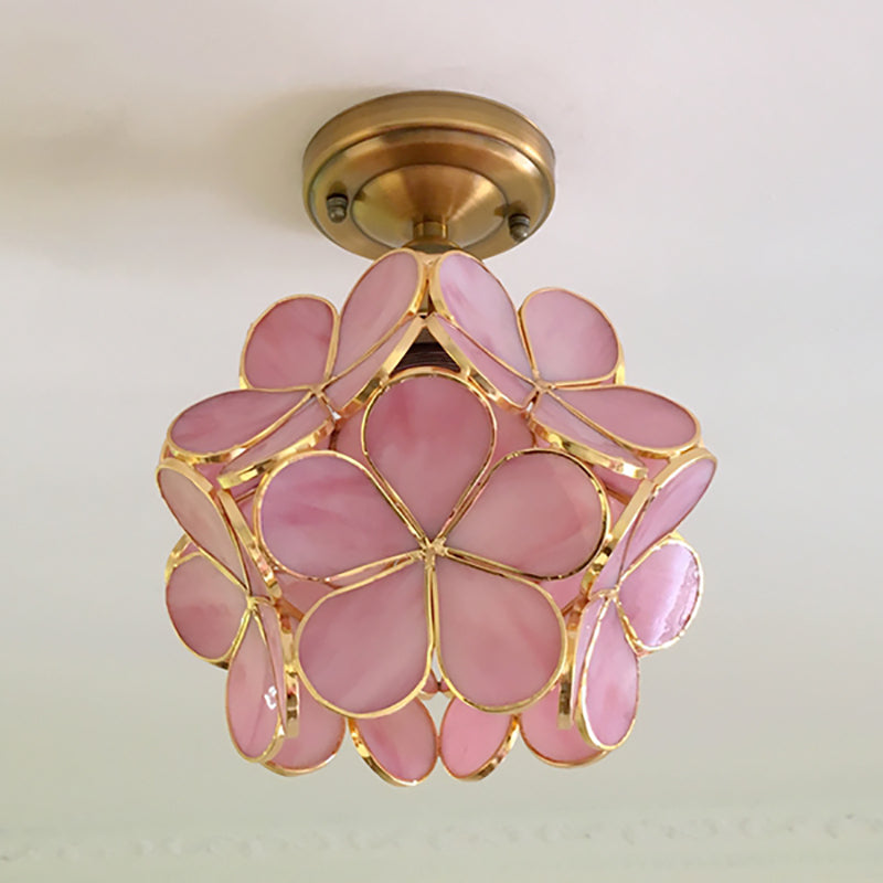 FloralGlow Retro Ceiling Light - Retro Tiffany Ceiling Light for a Enchanting Interior Kalsten