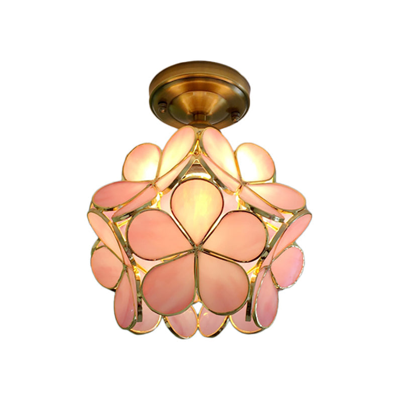 FloralGlow Retro Ceiling Light - Retro Tiffany Ceiling Light for a Enchanting Interior Kalsten