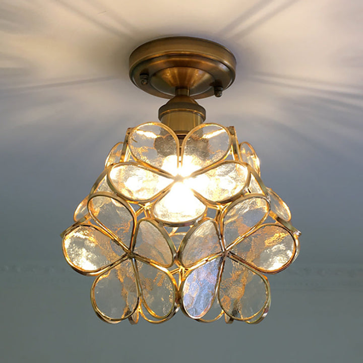 FloralGlow Retro Ceiling Light - Retro Tiffany Ceiling Light for a Enchanting Interior Kalsten