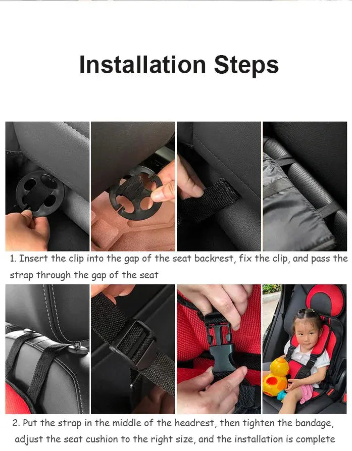 Kalsten | Portable Child Travel Car Seat | Foldable Safety Booster with 5-Point Harness | Ages 0–12 Years