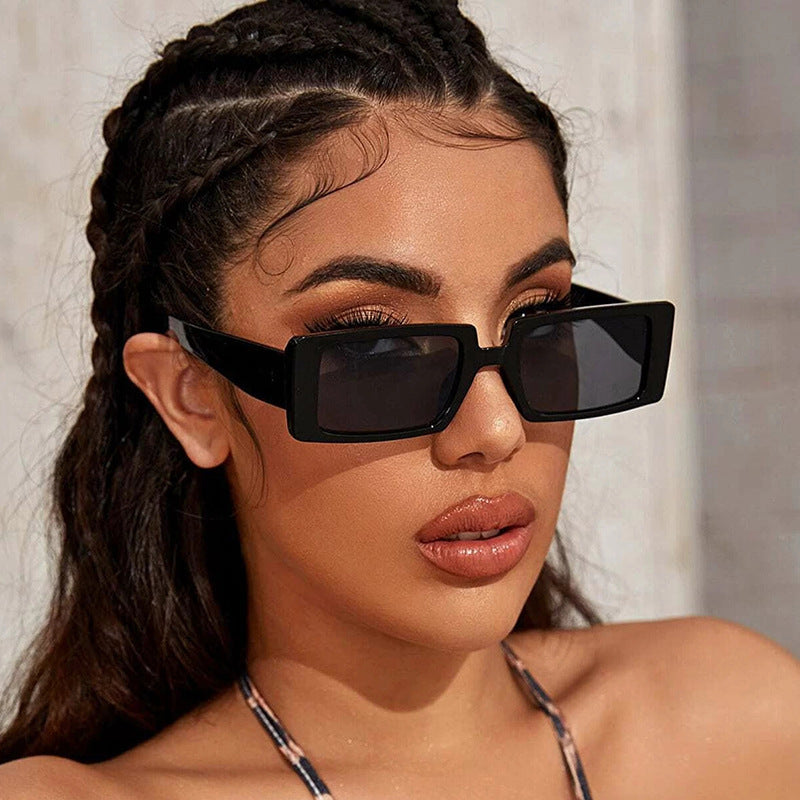 Women's square sunglasses with modern transparent frame Kalsten
