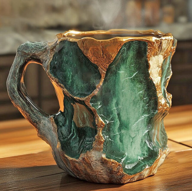 Skanto | Handmade Mineral Crystal Coffee Cups, Insulated, Microwave Safe, 350-450 ml