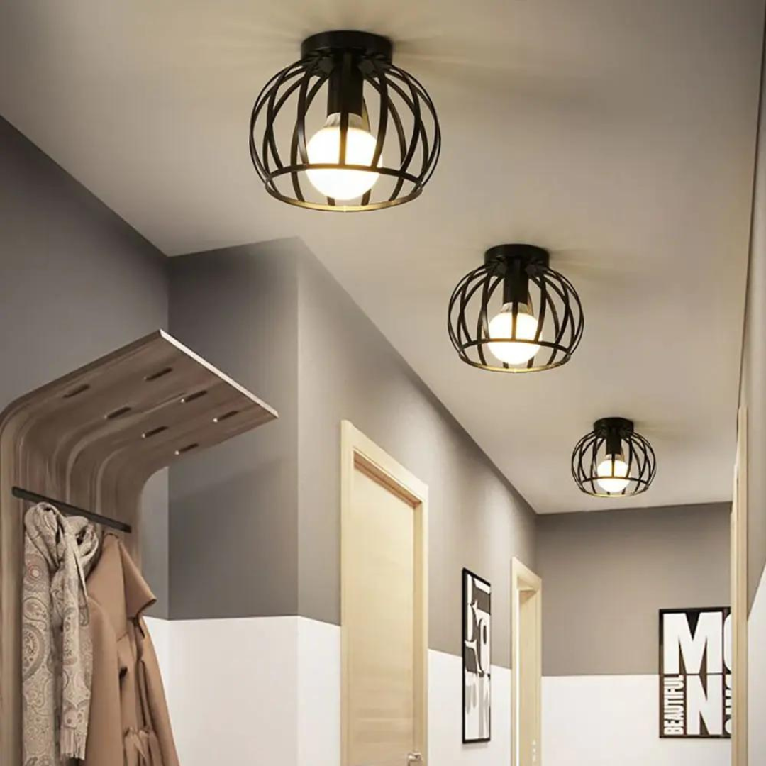 Trendy Industrial Ceiling Lamp with Open Design - ForgeLight | Kalsten