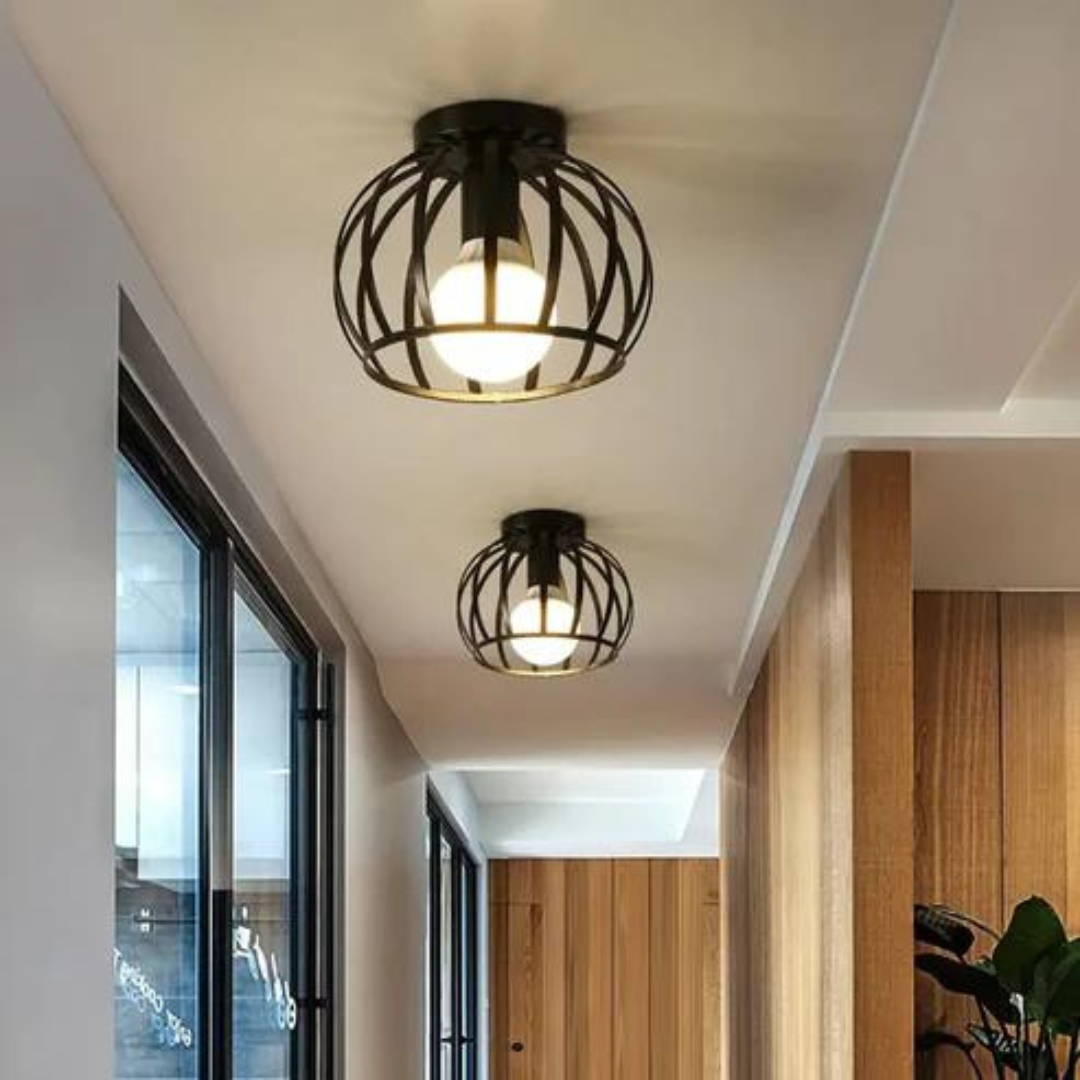 Trendy Industrial Ceiling Lamp with Open Design - ForgeLight | Kalsten