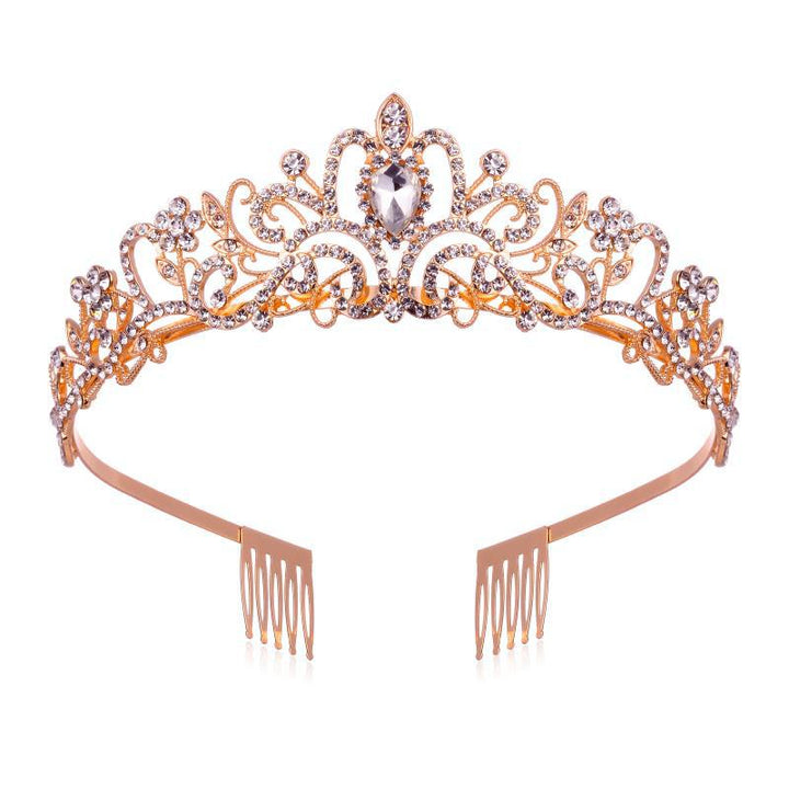 Ladies Sparkling Crystal Tiara with Filigree Design Kalsten