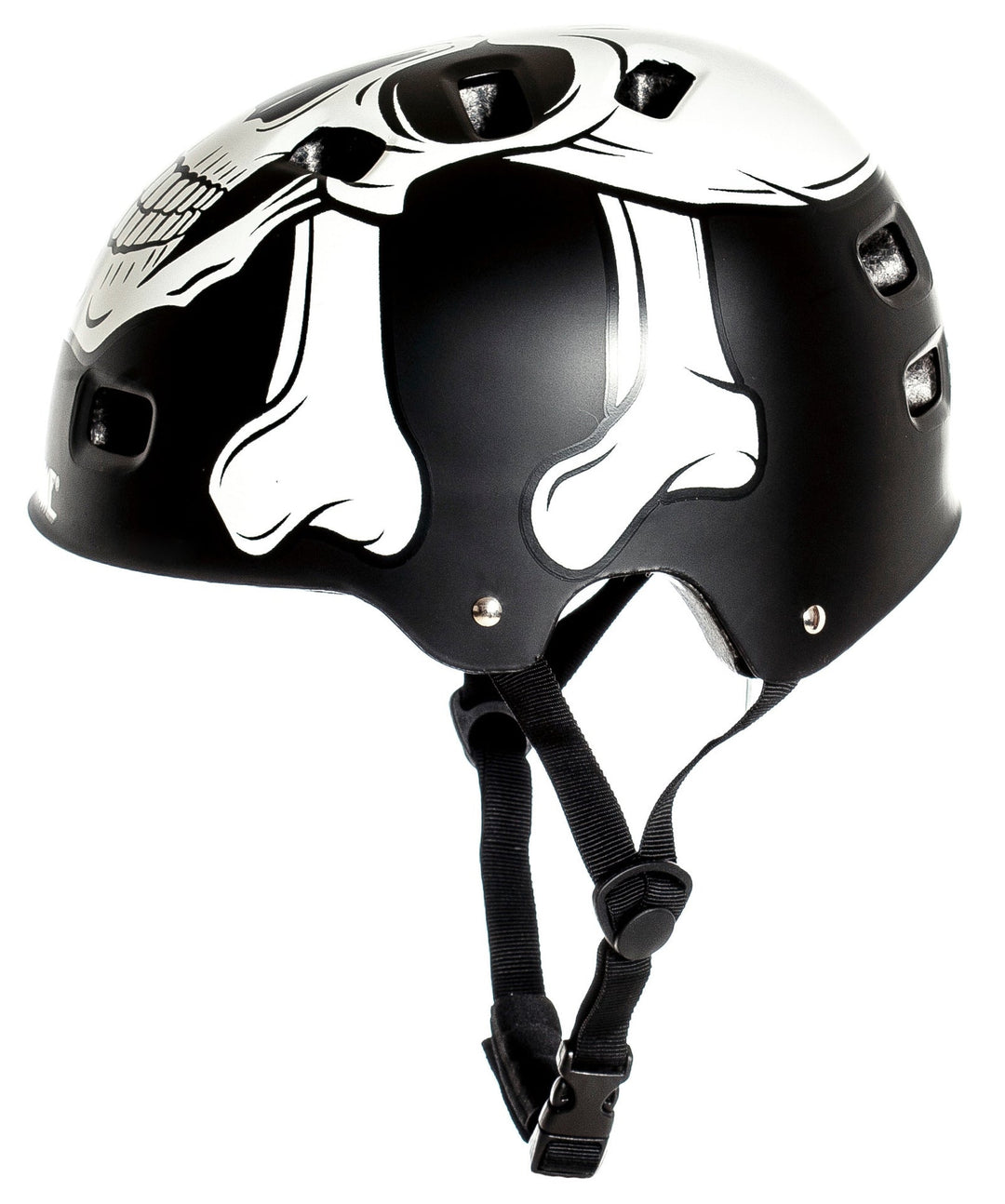 skull graphic multi-sport skate and bicycle safety helmet with adjustable chin strap Kalsten