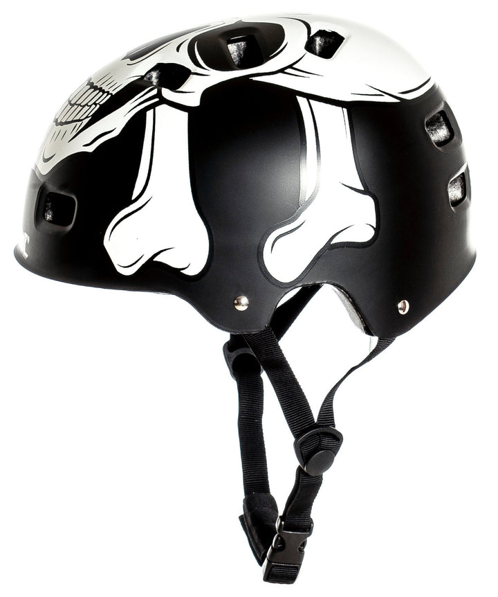 skull graphic multi-sport skate and bicycle safety helmet with adjustable chin strap Kalsten
