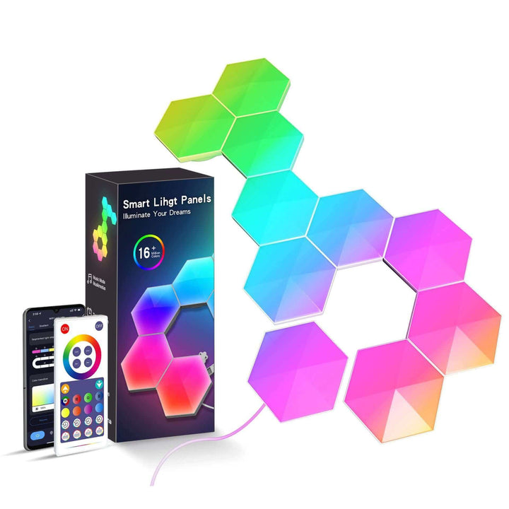 Graffiti Hexagonal Quantum Lamp Bedside Lamp Wall Lamp E-sports Ambience Light Smart Honeycomb Lamp | Kalsten