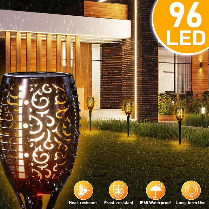 Solar lamps for outdoors 4 pieces 3 IN 1 solar torches | Kalsten