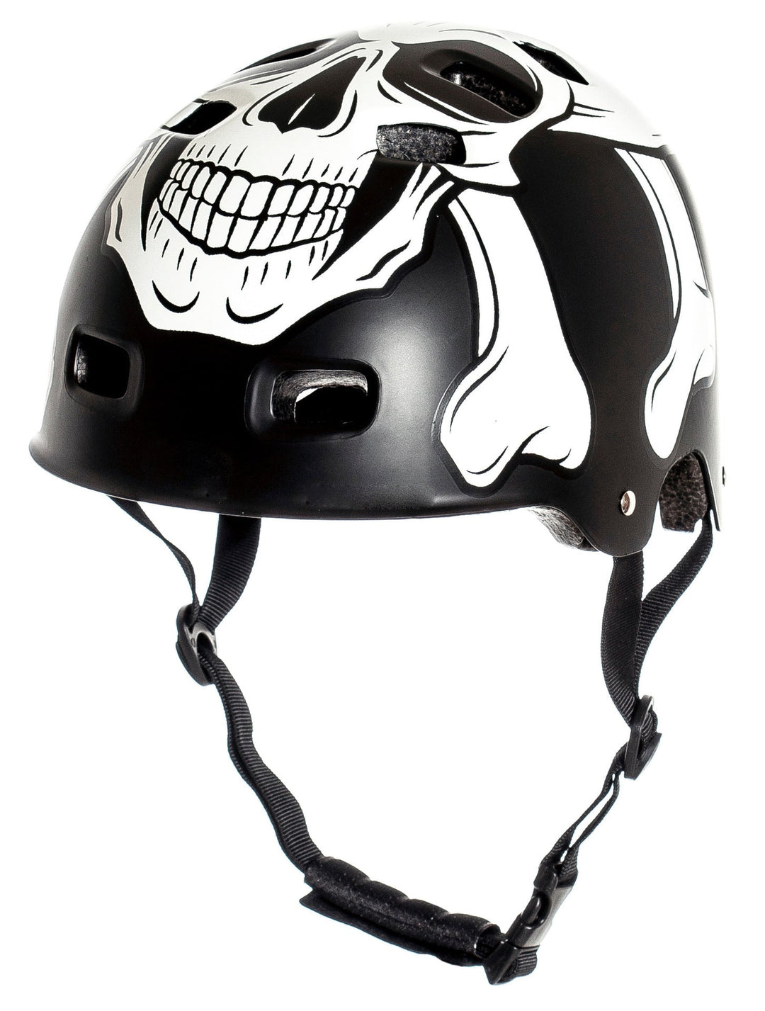 skull graphic multi-sport skate and bicycle safety helmet with adjustable chin strap Kalsten