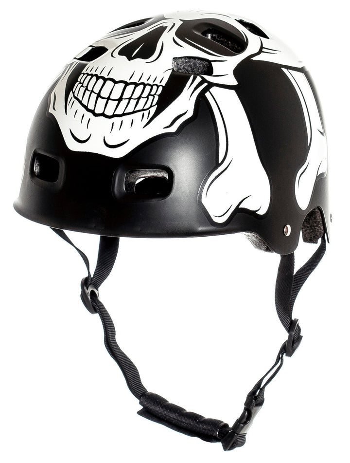 skull graphic multi-sport skate and bicycle safety helmet with adjustable chin strap Kalsten