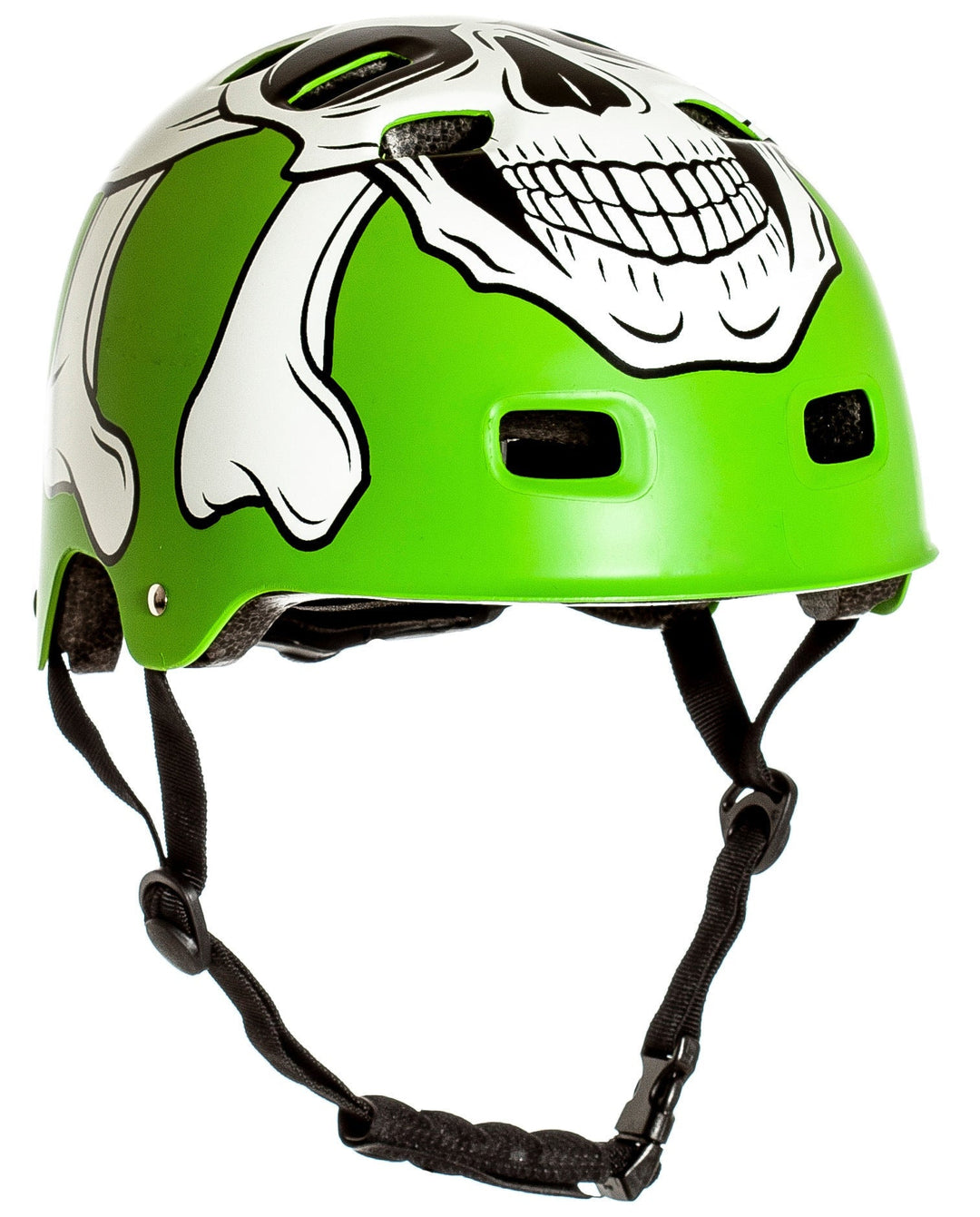 skull graphic multi-sport skate and bicycle safety helmet with adjustable chin strap Kalsten