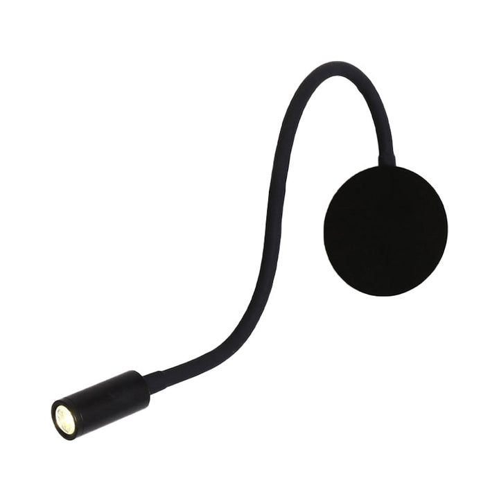 Adjustable Cylinder Reading Wall Light Contemporary Silicone and Metal LED Black/White Sconce Lamp | Kalsten