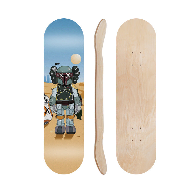 Cartoon-Inspired Skate Deck Kalsten