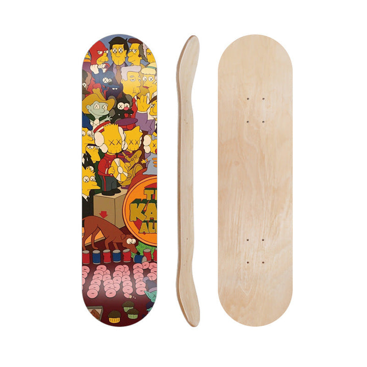 Cartoon-Inspired Skate Deck Kalsten