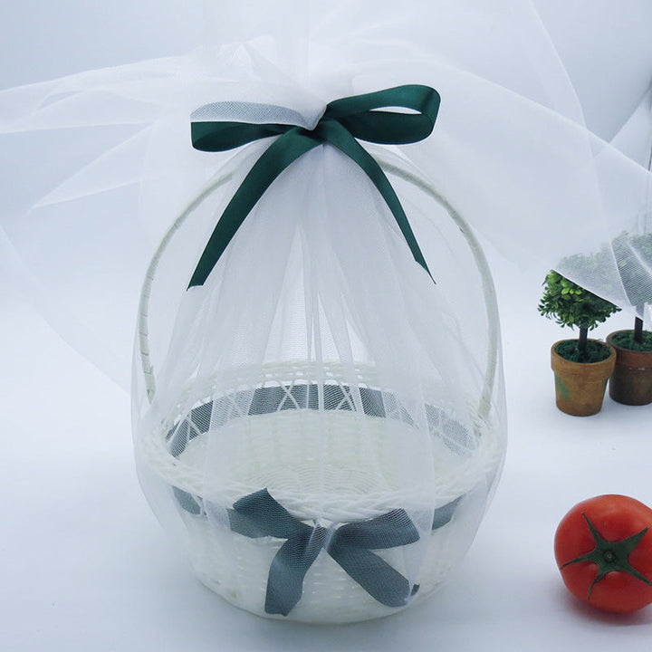 Ladies Wedding Basket with Satin Ribbon Kalsten
